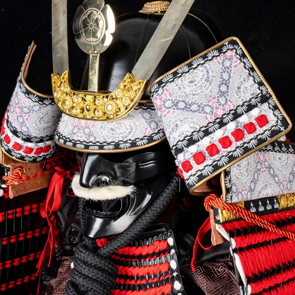 Ancient Japanese Armor | Handmade Oda Clan Kachi Brown And Red