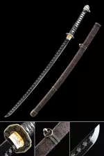 Wwii Japanese Army Shin Gunto Officer’s Sword Type 98 With Black Blade