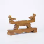 Handmade Chinese Han Dynasty Totem Theme Natural Wood Single Layer Sword Stand