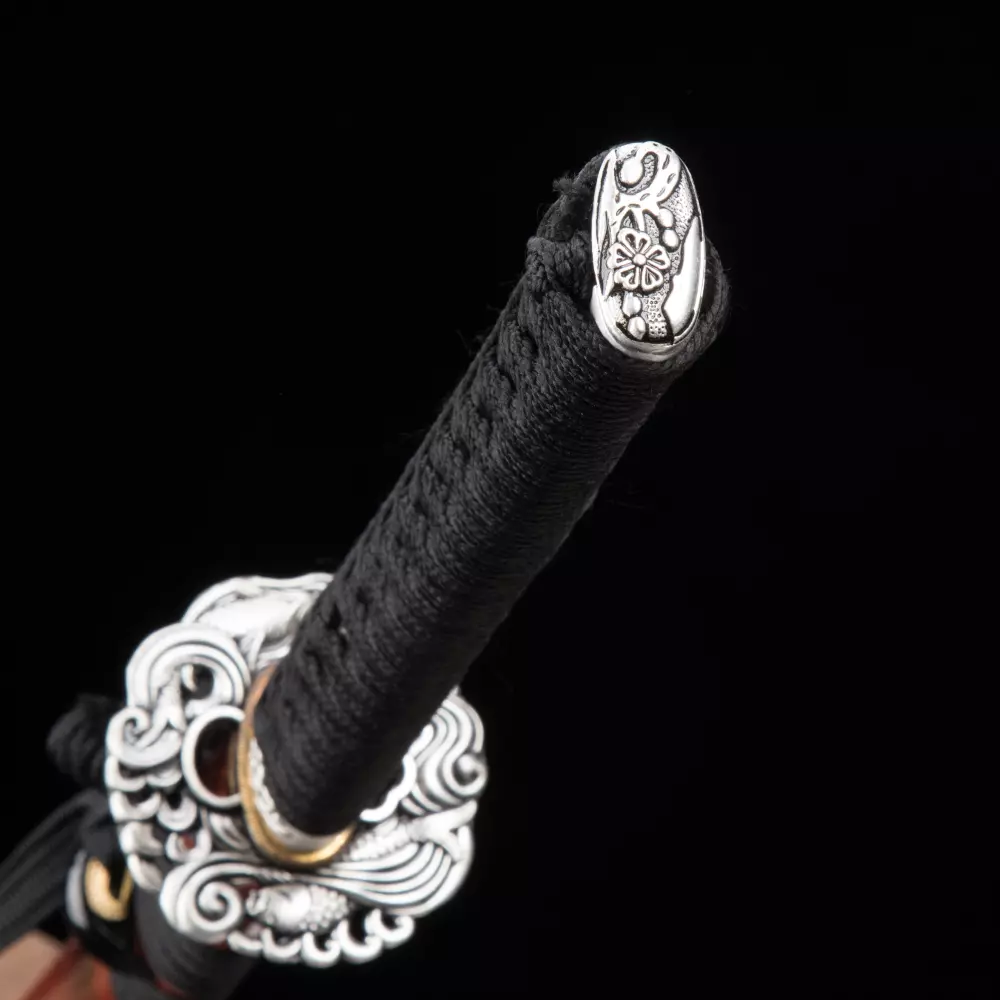 Crimson Katana | Manganese Steel Katana Red Blade with Koi Tsuba