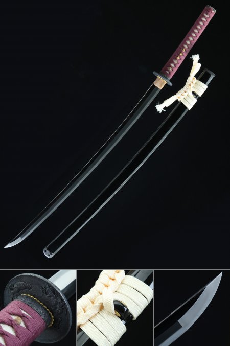 High-performance Japanese Katana Sword Tamahagane Steel With Dragon Theme Tsuba