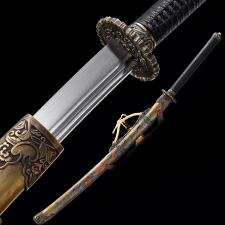 High-performance 1000 Layer Folded Steel Chinese Tang Dynasty Sword With Copper Scabbard