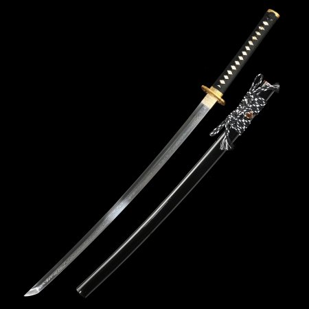 Handcrafted Full Tang Japanese Katana Sword T10 Carbon Steel With Real Hamon Blade