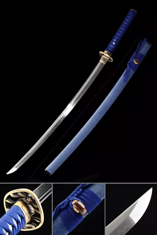 Handmade Japanese Samurai Sword T10 Carbon Steel Real Hamon