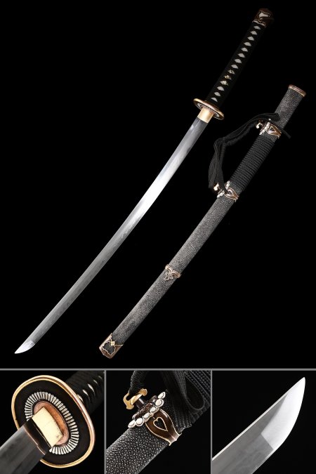 Tachi Sword, Japanese Tachi Odachi Sword With T10 Folded Clay Tempered Steel