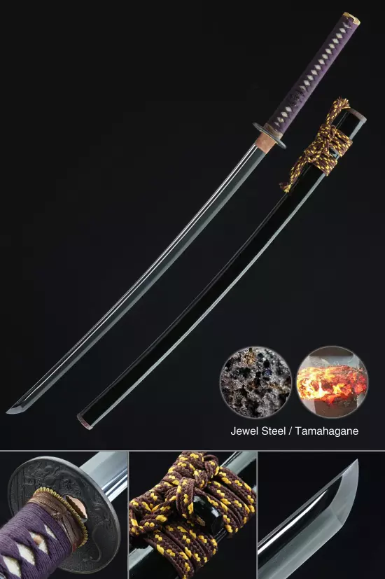High-performance Battle Ready Japanese Samurai Sword Tamahagane Steel