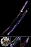 Handcrafted 1090 Carbon Steel Katana With Purple Blade