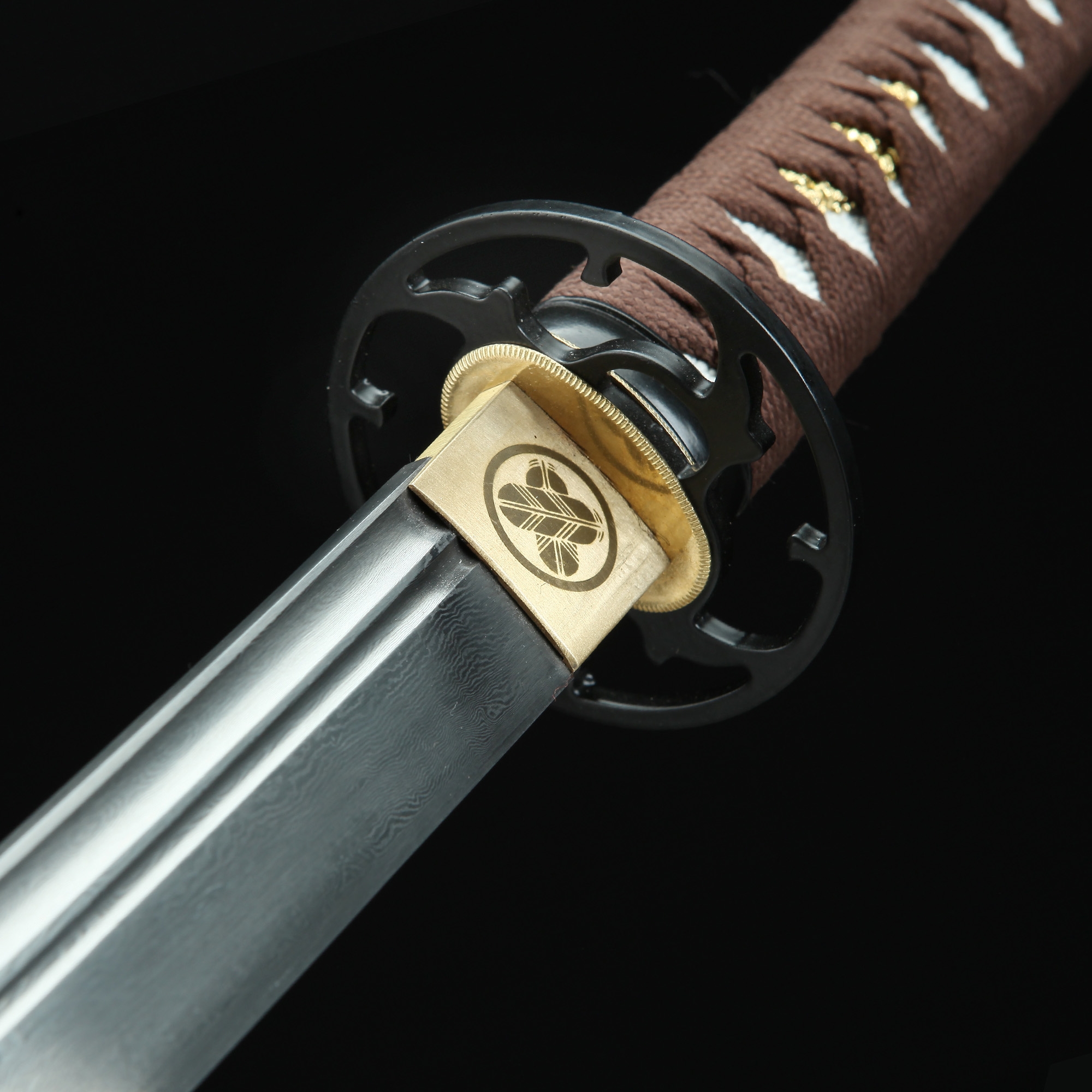 Black Damascus Katana | Handmade Japanese Samurai Sword Damascus Steel ...