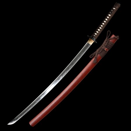 Handcrafted Full Tang Katana Sword T10 Carbon Steel With Clay Tempered Blade
