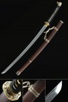 Handmade Ww2 Japanese Army Officer's Shin Gunto Katana Sword Type 97 With Brown Scabbard