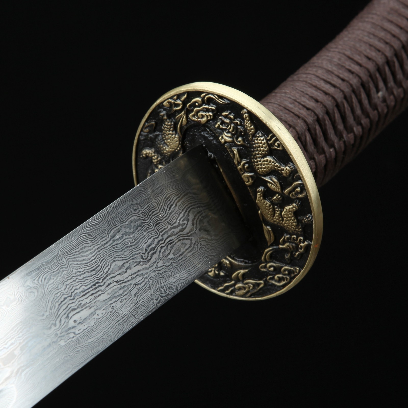 Oxtail Dao | Chinese Oxtail Dao Saber Sword Broadsword Damascus Steel ...