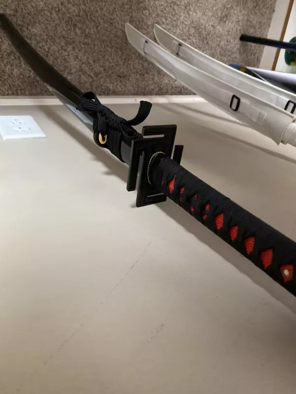 Handmade Bleach Kurosaki Ichigo Bankai Tensa Zangetsu Anime Katana Swords