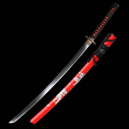 Handmade Full Tang Japanese Katana Sword T10 Carbon Steel With Clay Tempered Blade