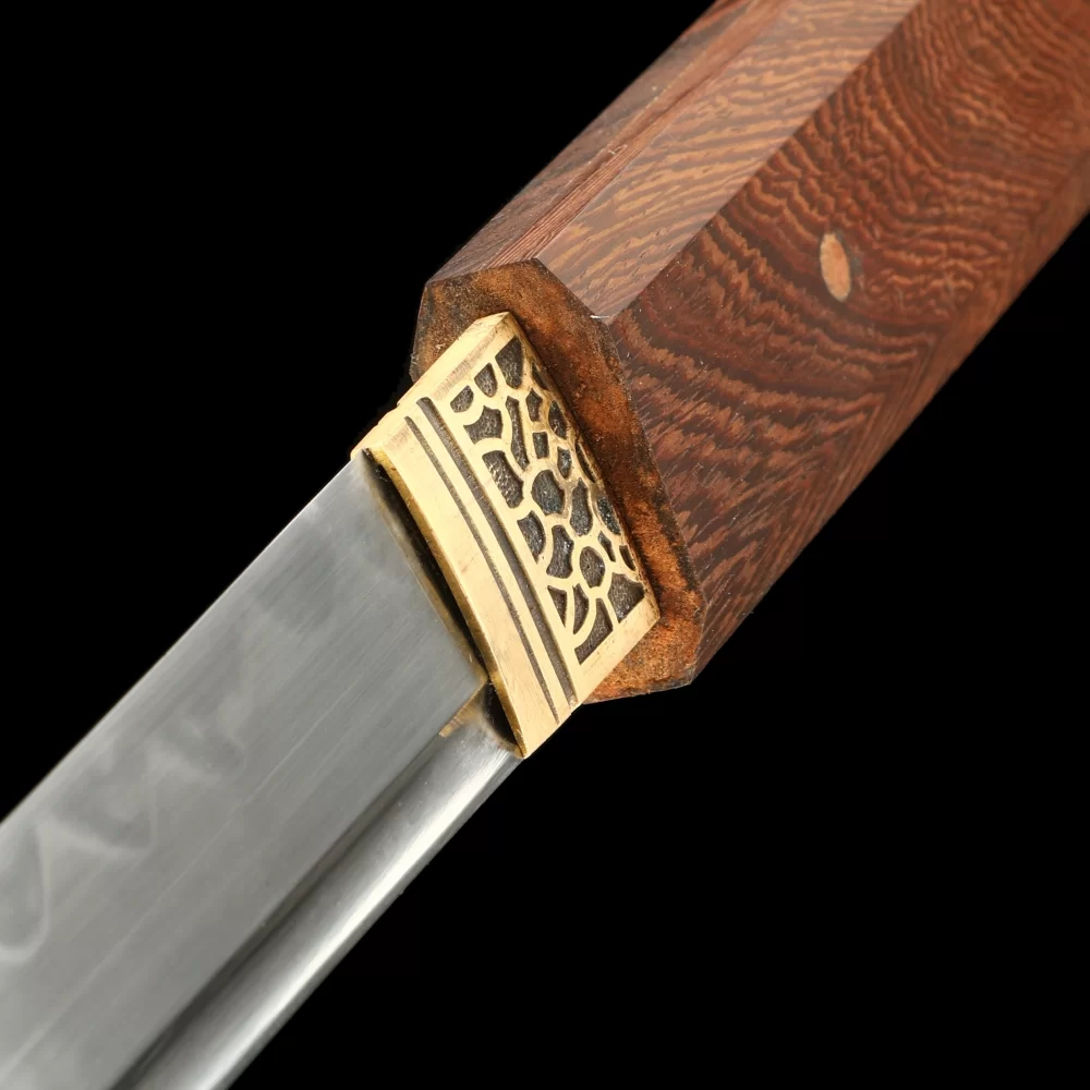T10 Carbon Steel Ninjato in Shirasaya Style with Rosewood Saya and