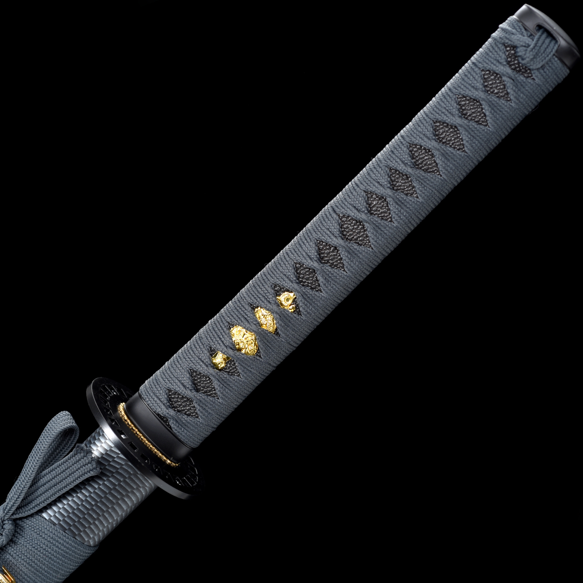 Handmade Aluminum Gray Blade Blunt Unsharpened Practice Katana For