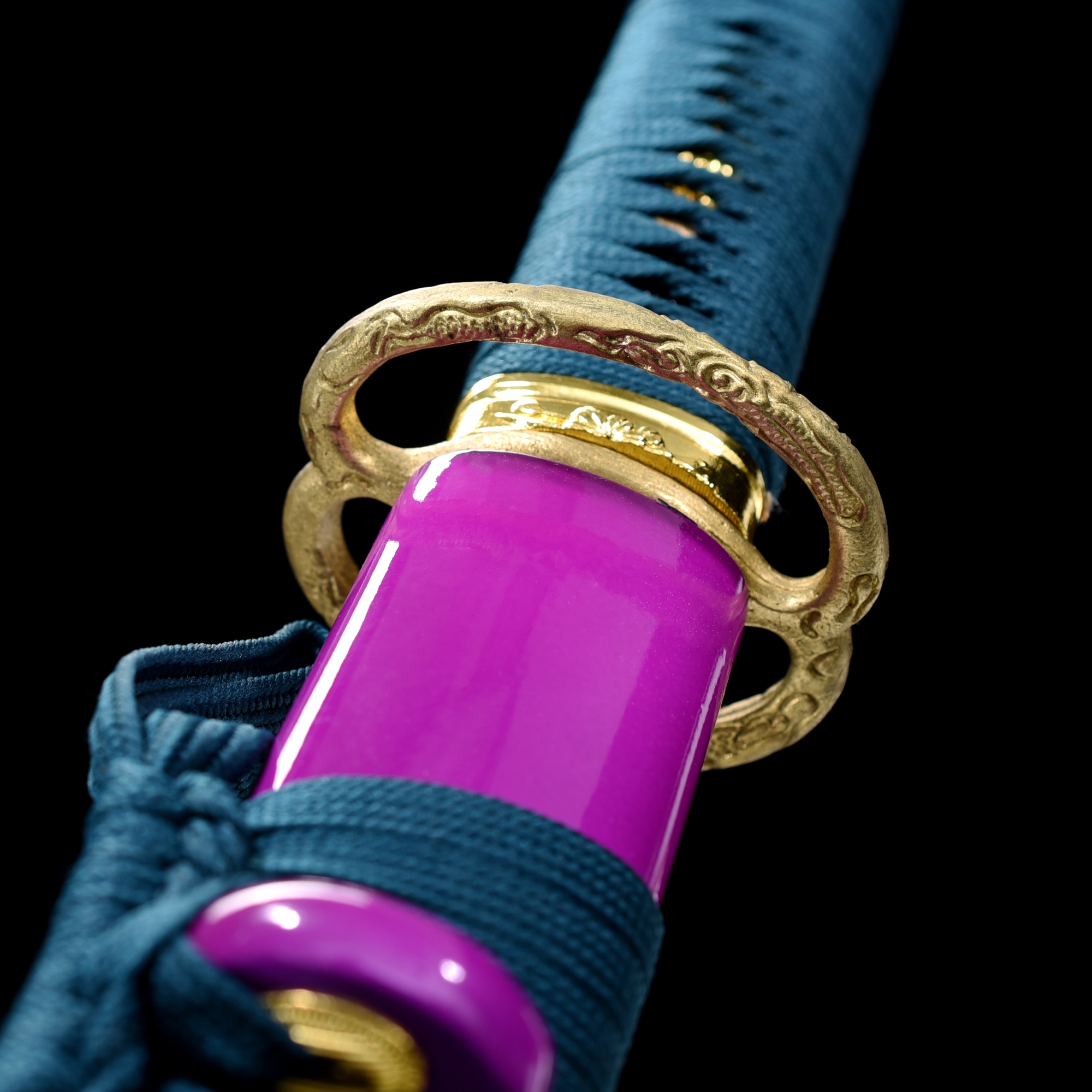 Purple Katana | Handmade Japanese Katana Sword Pattern Steel With ...