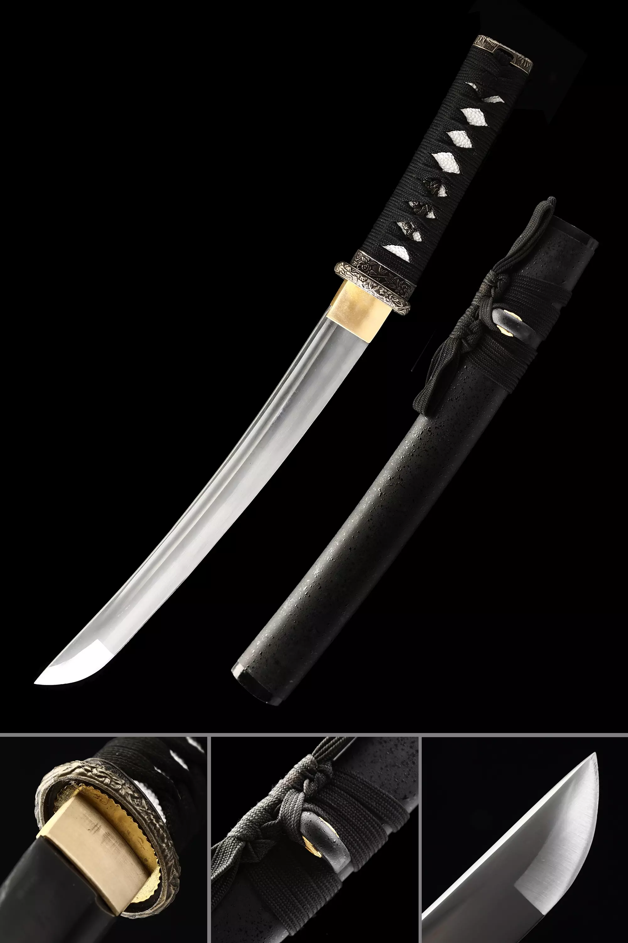 Tanto Sword | Handmade Japanese Short Tanto Sword 1045 Carbon Steel ...