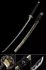 Handmade Japanese Samurai Sword Full Tang With Dragon Tsuba