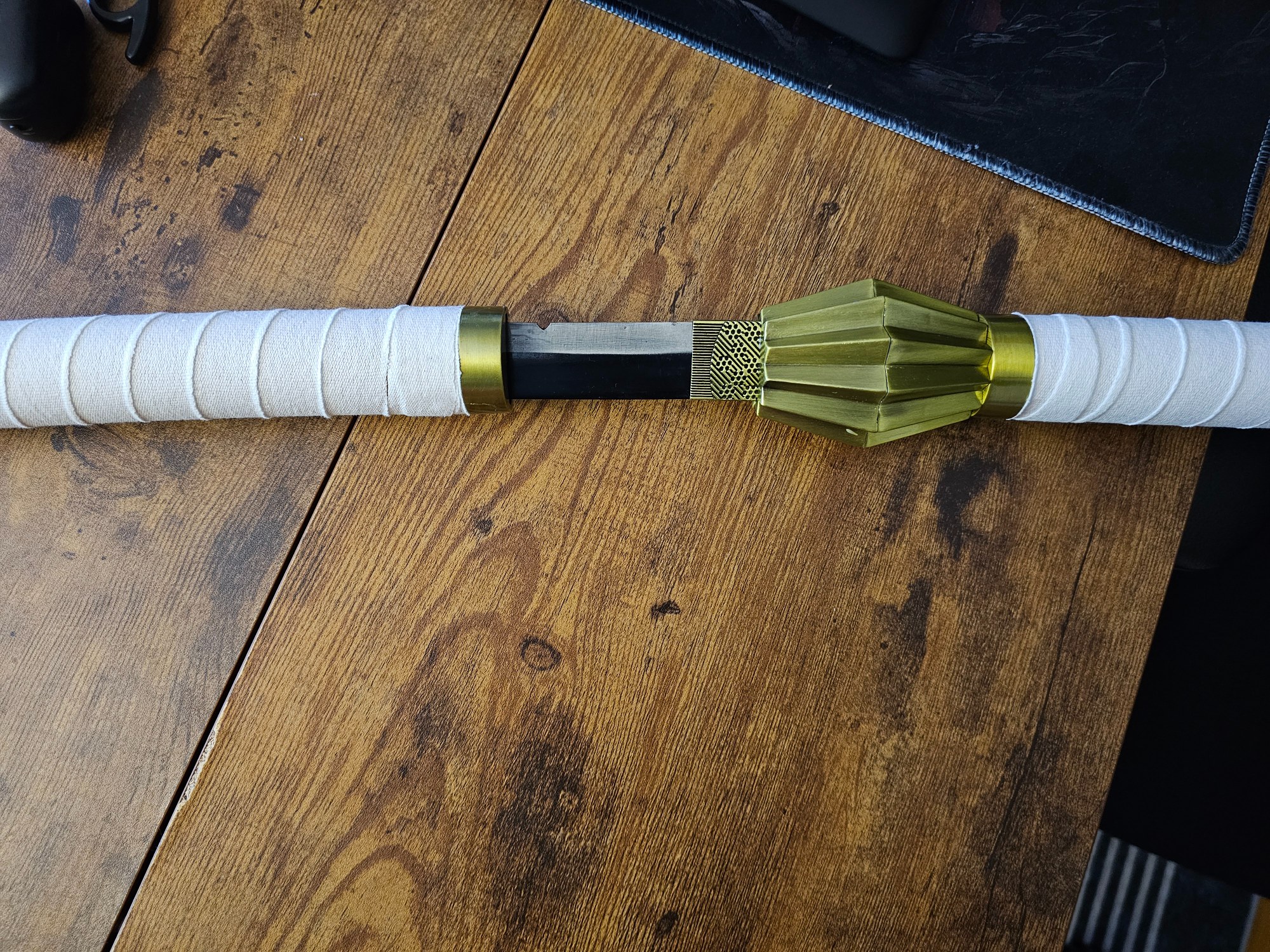 Nozarashi Zanpakuto 1065 Carbon Steel Replica With White Saya - Kenpachi Zaraki Sword From Bleach