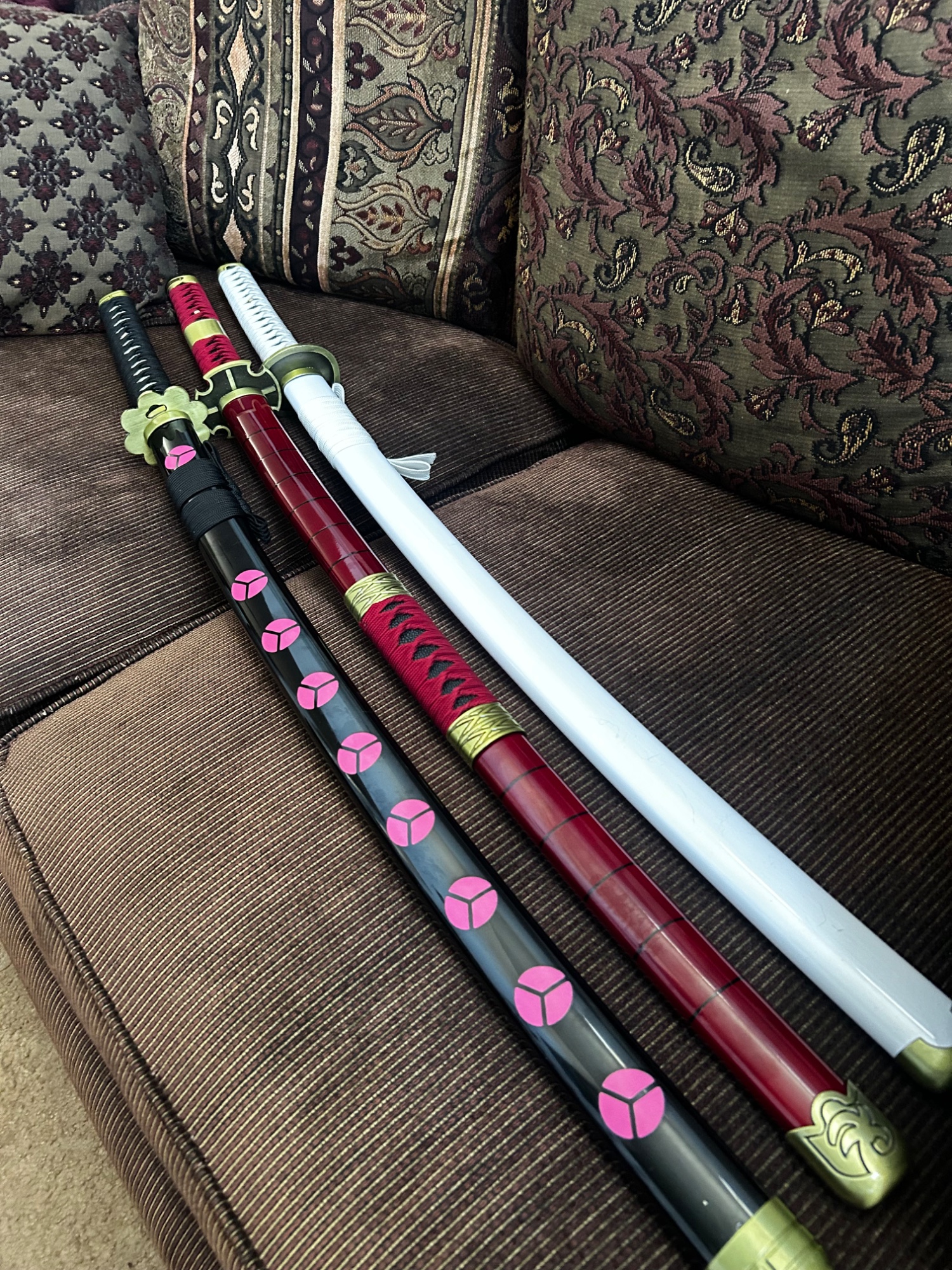 Roronoa Zoro Santoryu Set - One Piece 3-Sword Replica, Wado Ichimonji, Sandai Kitetsu, Shusui